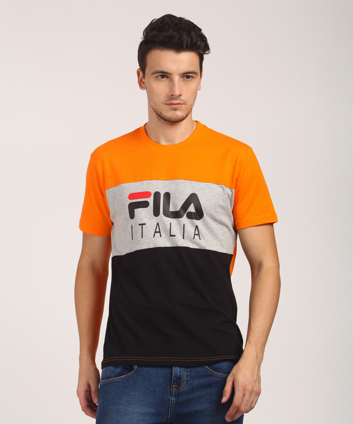 Buy PSM ORG FILA Printed Men Round Neck 
