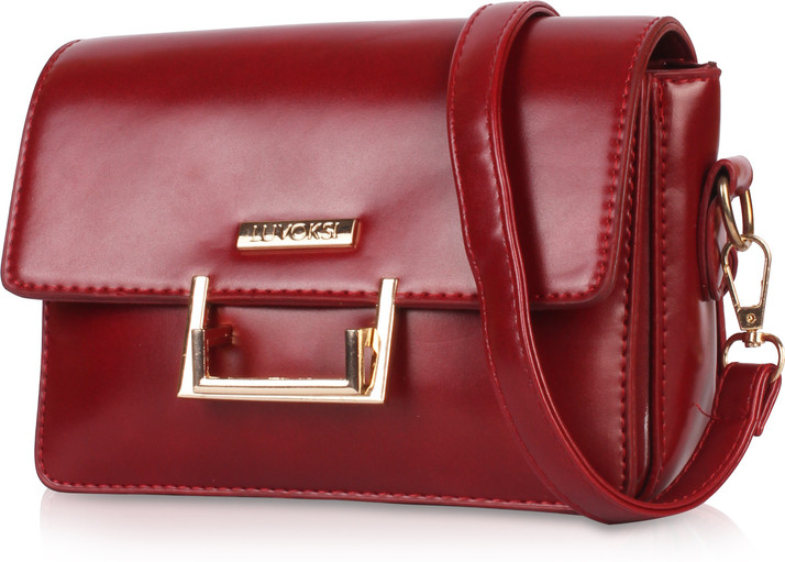maroon sling bag