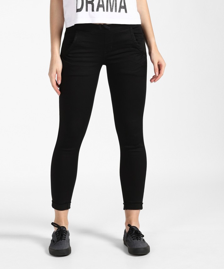 black jogger jeans womens