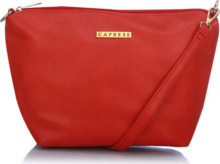 caprese red sling bag