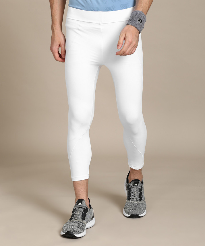 ADIDAS Solid Men White Tights - Buy 