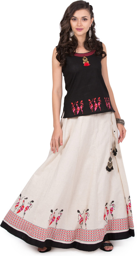 Maybell Women Ethnic Top and Skirt Set 