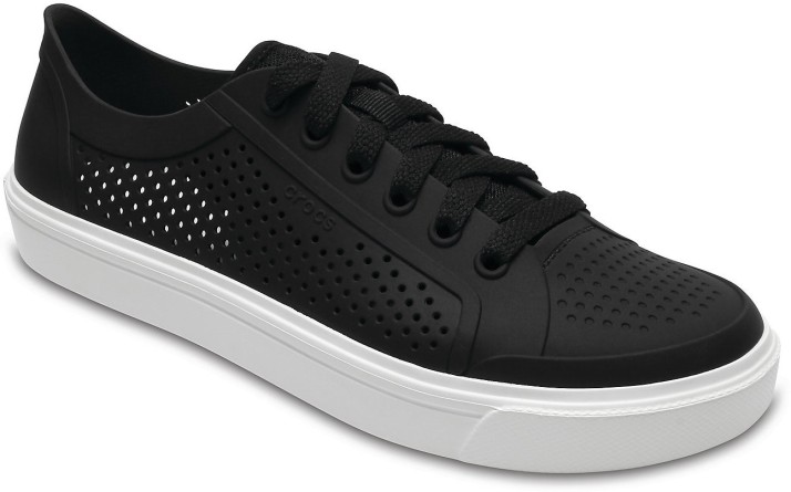 crocs black sneakers