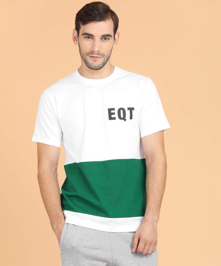 adidas white and green t shirt
