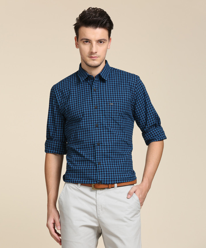 PETER ENGLAND Men Checkered Casual Dark 