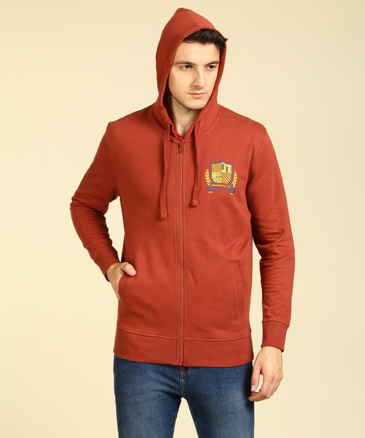 lee full sleeve solid men's sweatshirt