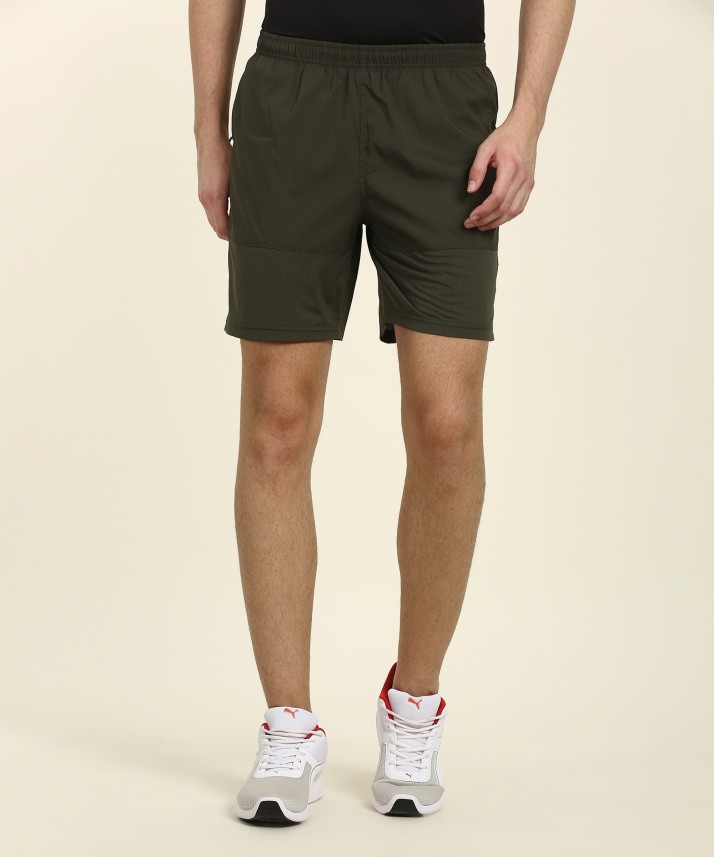 dark green running shorts