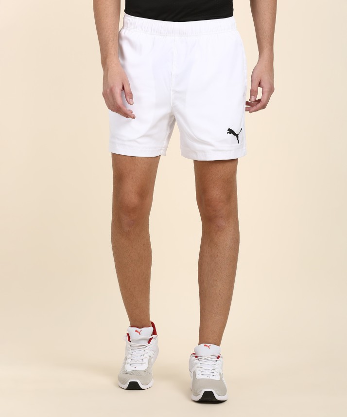 Puma Solid Men White Sports Shorts 