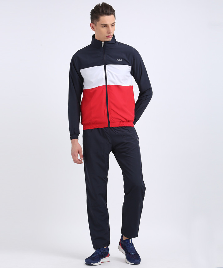 fila solid men's track suit