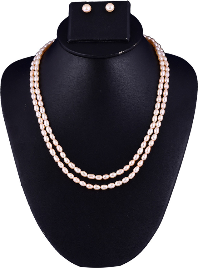Hyderabad Jewels Natural Pearl Rhodium 