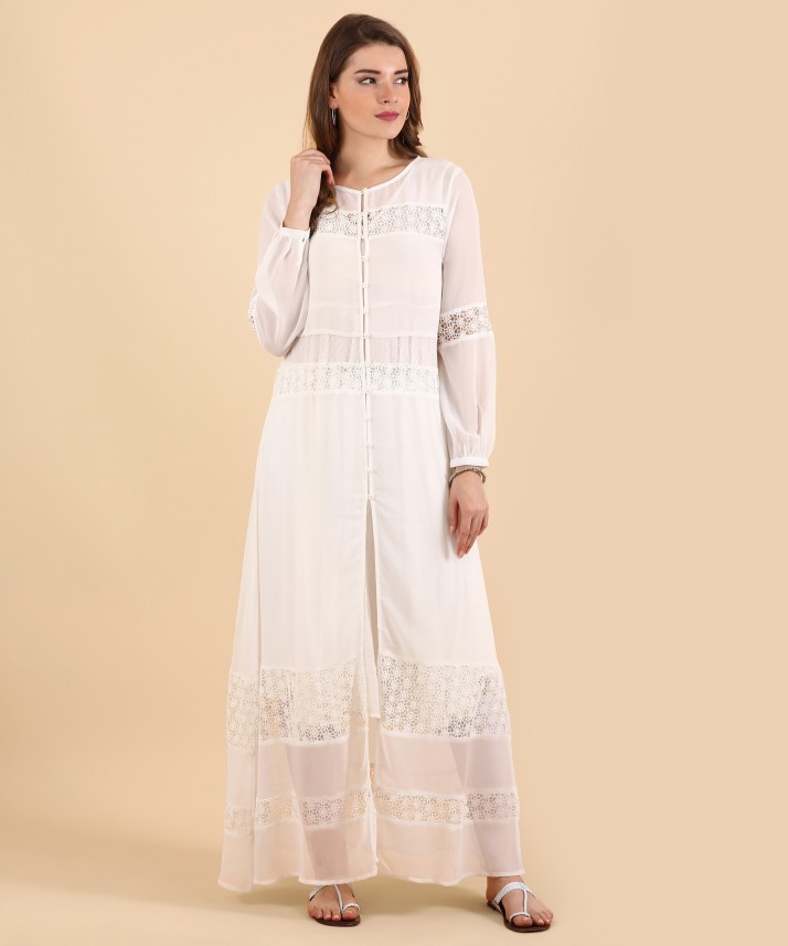 flipkart white dress