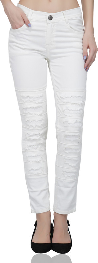 white jeans for ladies flipkart