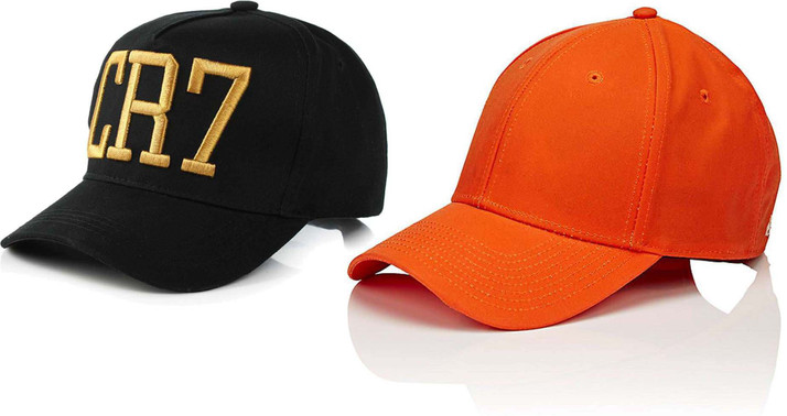 black and orange baseball cap