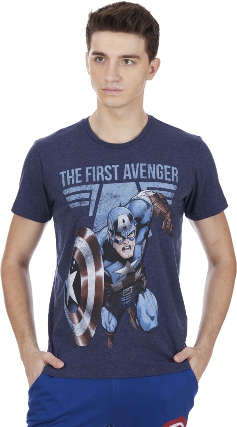 captain america printed t shirt