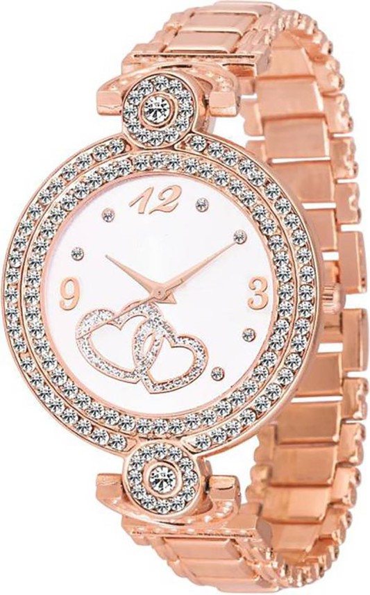 rose gold and diamond watch