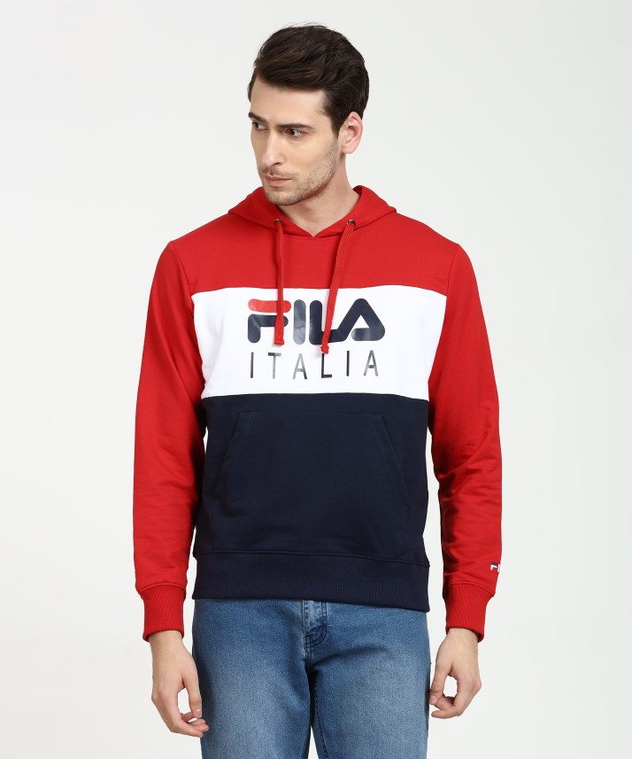 fila full sleeve solid men's sweatshirt