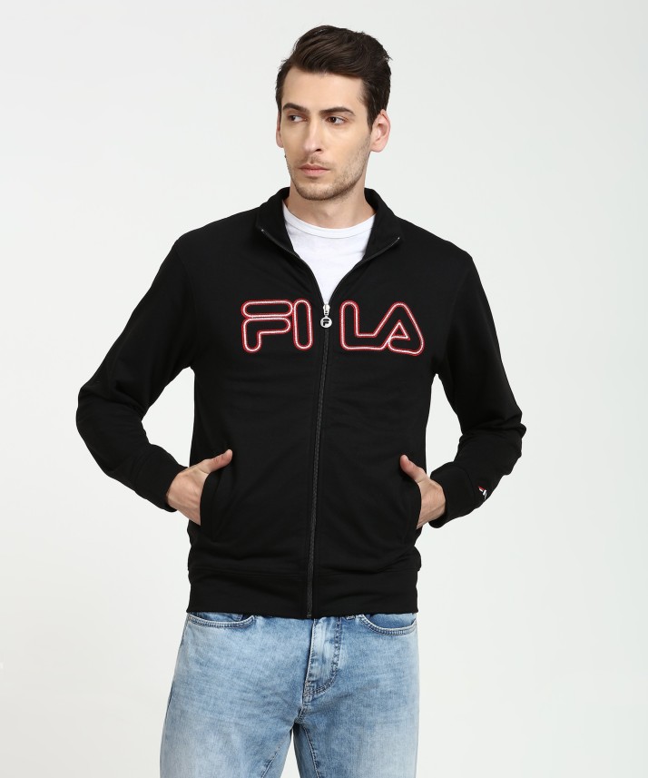 fila full sleeve solid men's sweatshirt