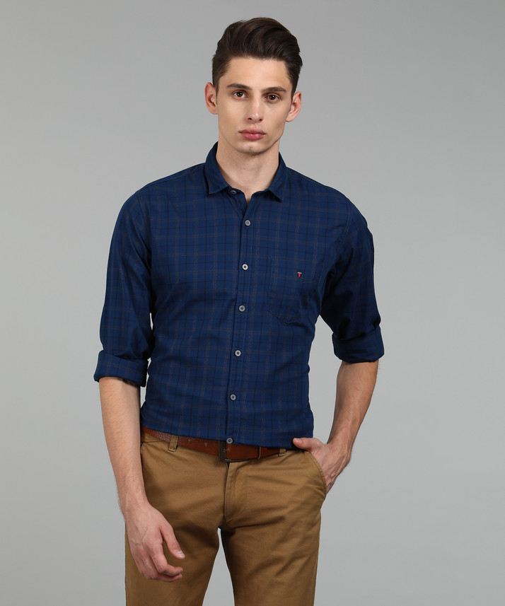 LP LOUIS PHILIPPE Men Checkered Casual 