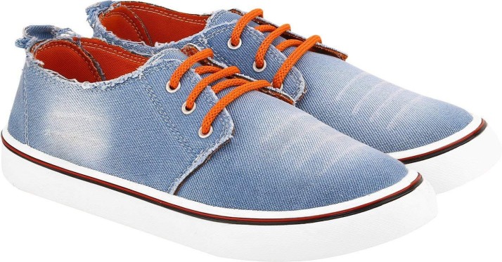 Oybro Denim Blue Sneakers For Men - Buy 