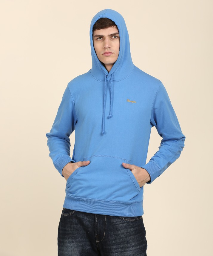 wrangler full sleeve solid men's sweatshirt