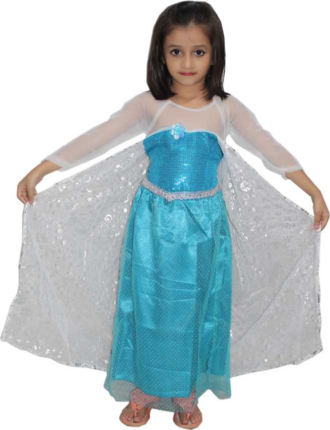 Kaku Fancy Dresses Elsa Dress Western Costumes Kids Costume Wear