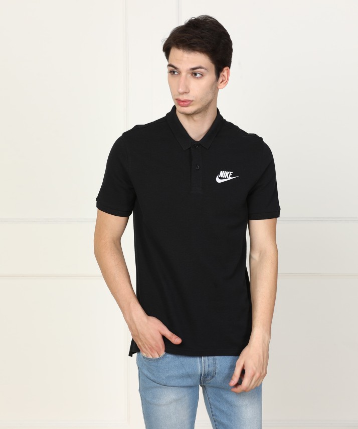 nike black polo t shirt