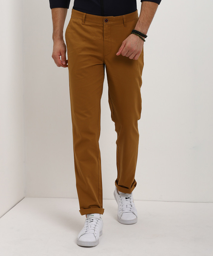 WILLS LIFESTYLE Slim Fit Men Brown 