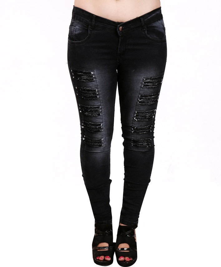 Stylish Women's Slim Women Black Jeans 