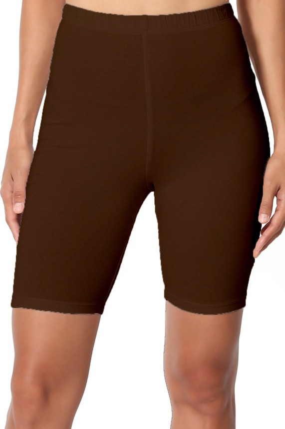 chocolate brown biker shorts