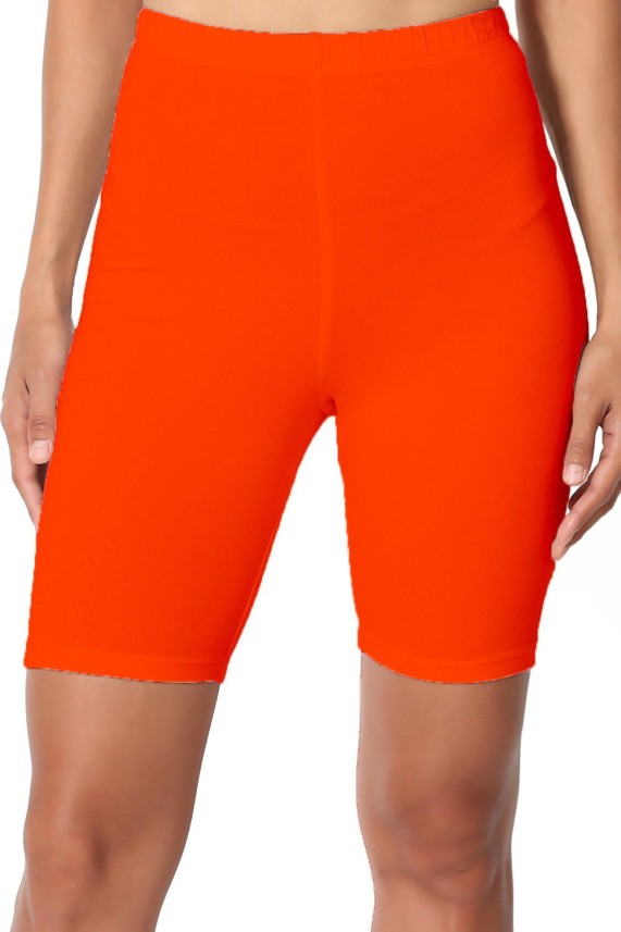 orange bike shorts womens