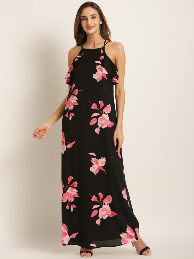 harpa women's maxi black dress