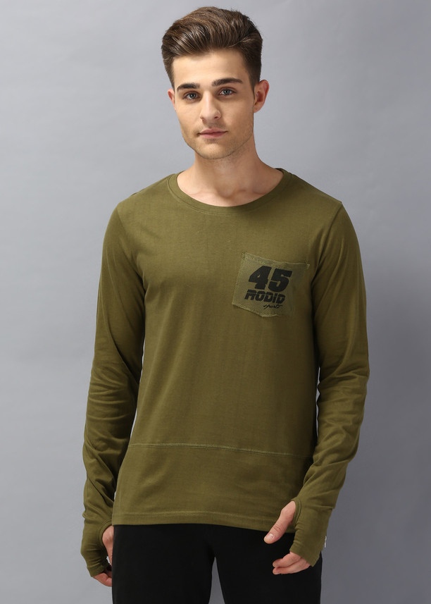 Buy Olive Green RODID Solid Men 
