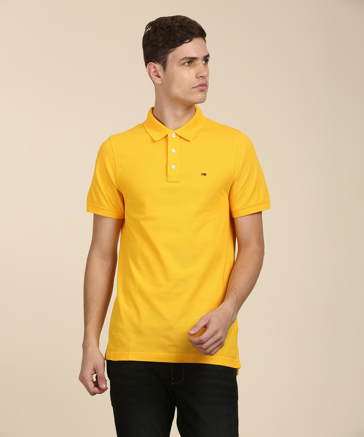 yellow tommy hilfiger t shirt mens