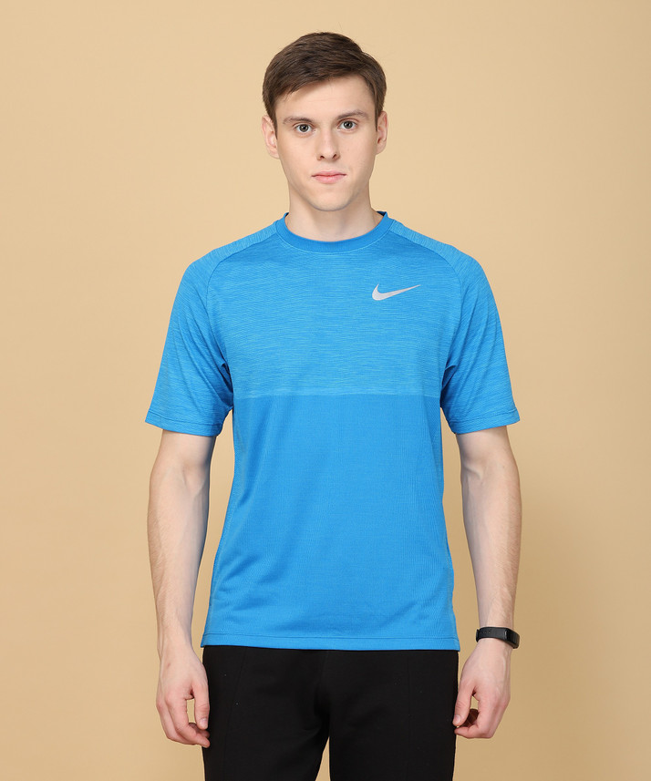 NIKE Self Design Men Round or Crew Blue 