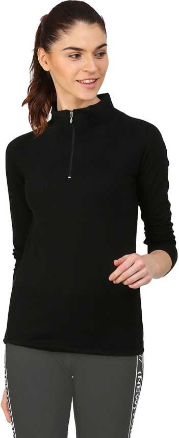 Ap Pulse Solid Women High Neck Black T Shirt Buy Black Ap Pulse Solid Women High Neck Black T Shirt Online At Best Prices In India Flipkart Com