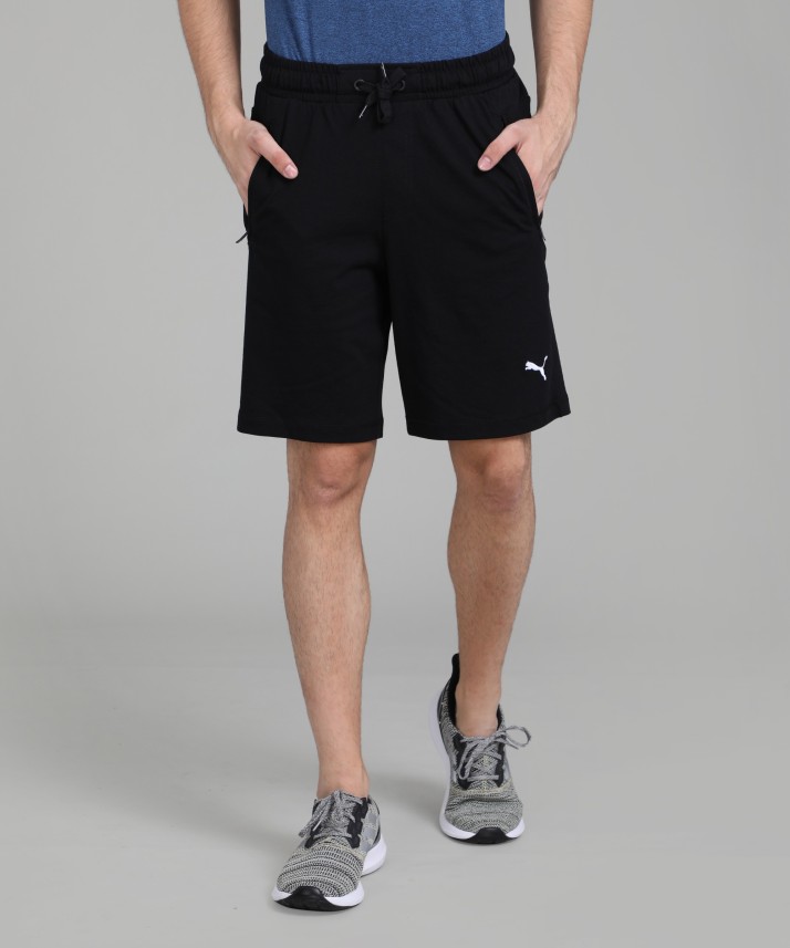 Puma Solid Men Black Sports Shorts 