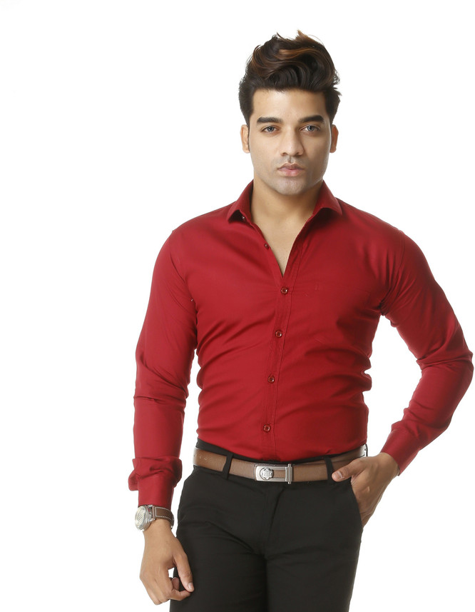 red shirt outfit men