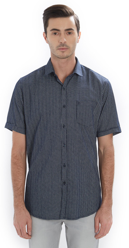 KILLER Men Checkered Casual Blue Shirt 