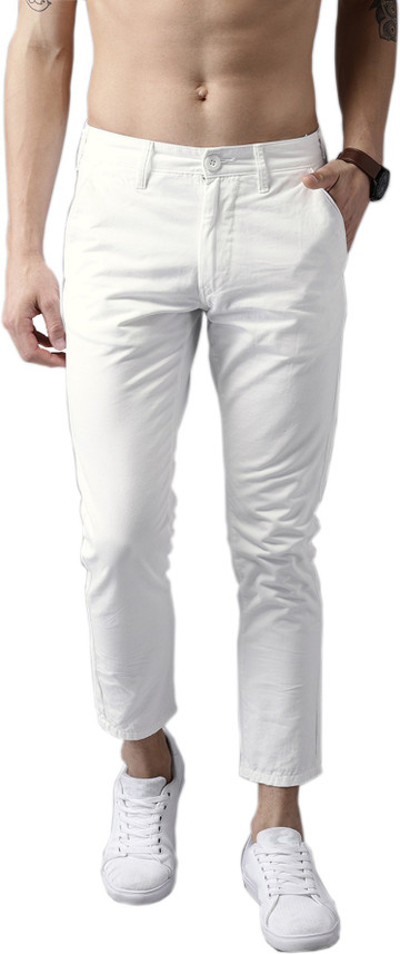 white slim trousers