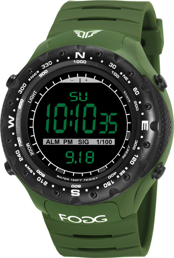eddy hager 800 digital army green sports watch