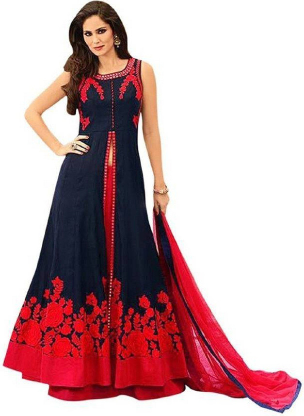 red gown flipkart