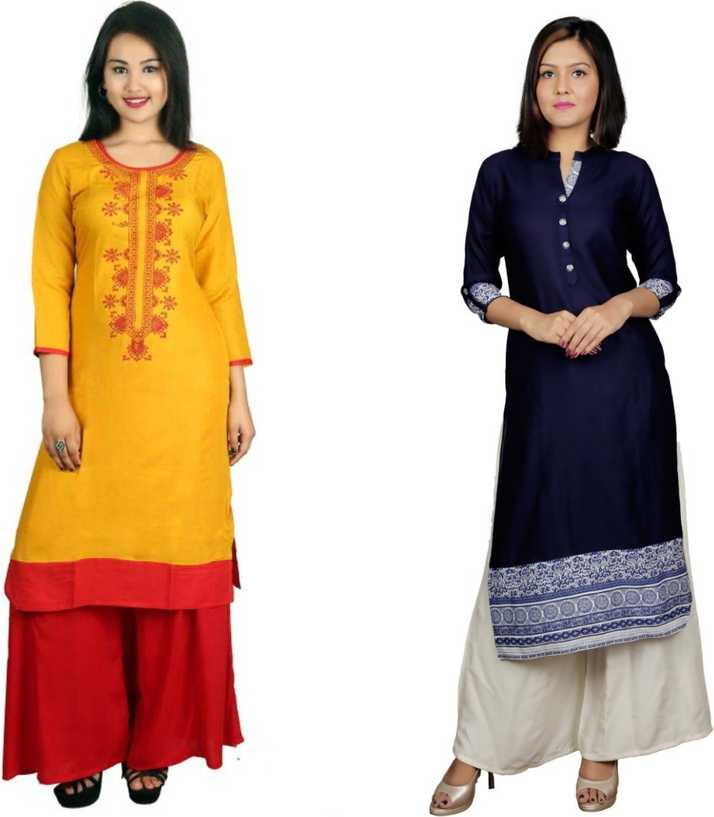 Kurti 4 You Women Embroidered Straight Kurta