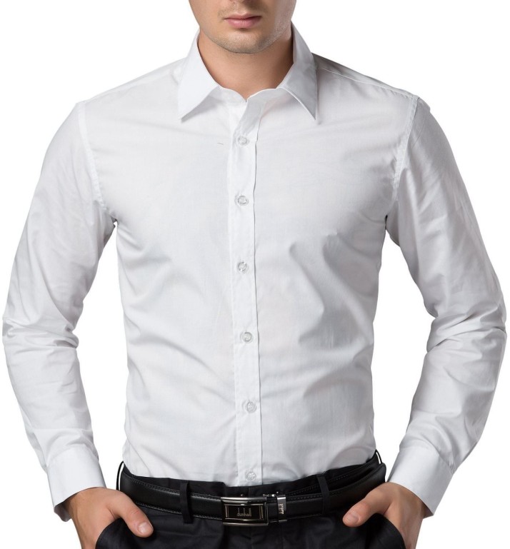FILAFIL Men Solid Formal White Shirt 