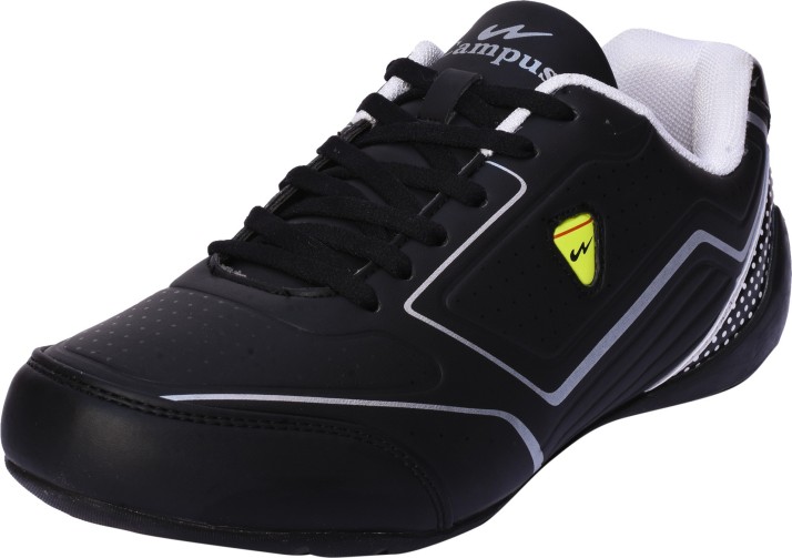 campus full black sports shoes