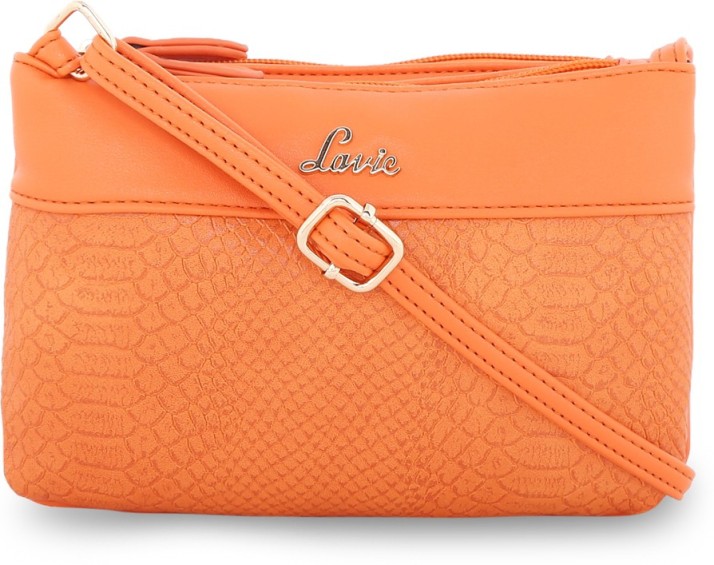 lavie orange sling bag