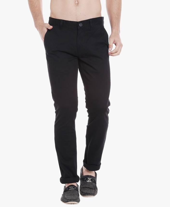 FBB Regular Fit Men Black Trousers 