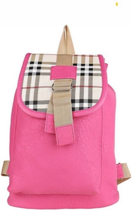 pink colour college bags