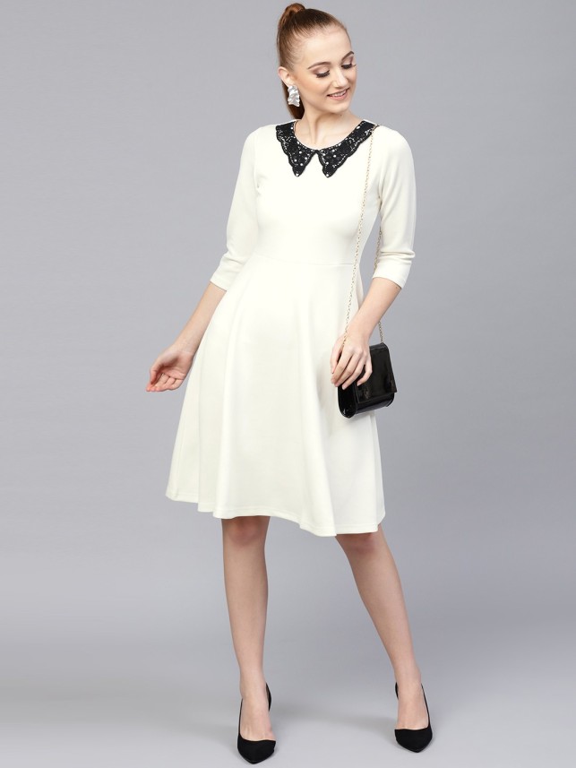 flipkart white dress