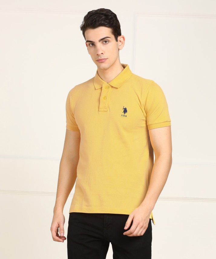 us polo yellow t shirt