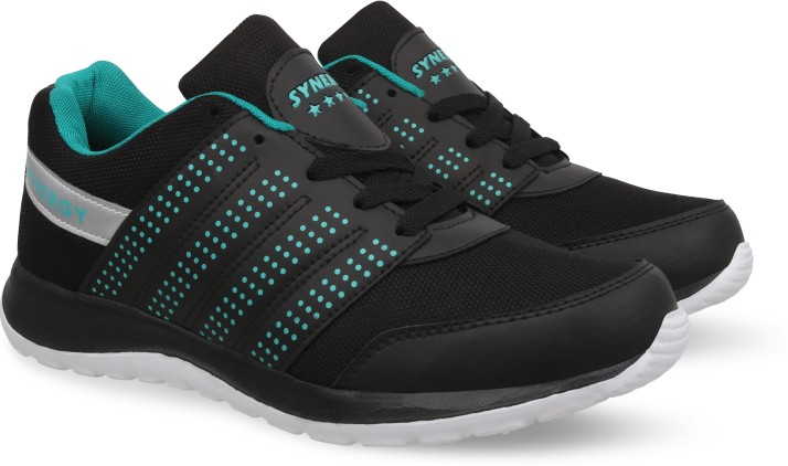 7201 Black/Green Sports Running Shoes 